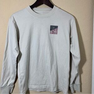Abercrombie & Fitch Kids Long Sleeve Beige New York Graphic Shirt Sz 13/14